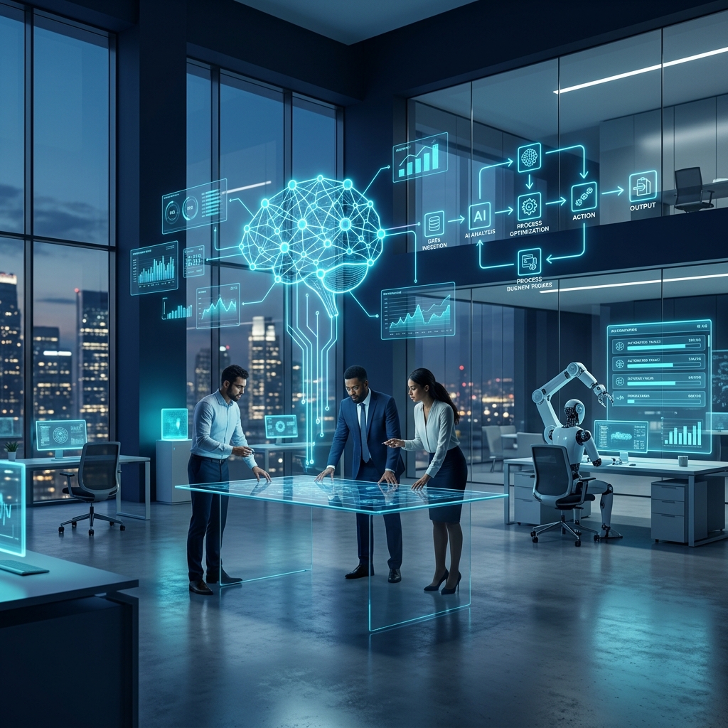 AI automation transforming business operations — intelligent workflow automation with neural networks